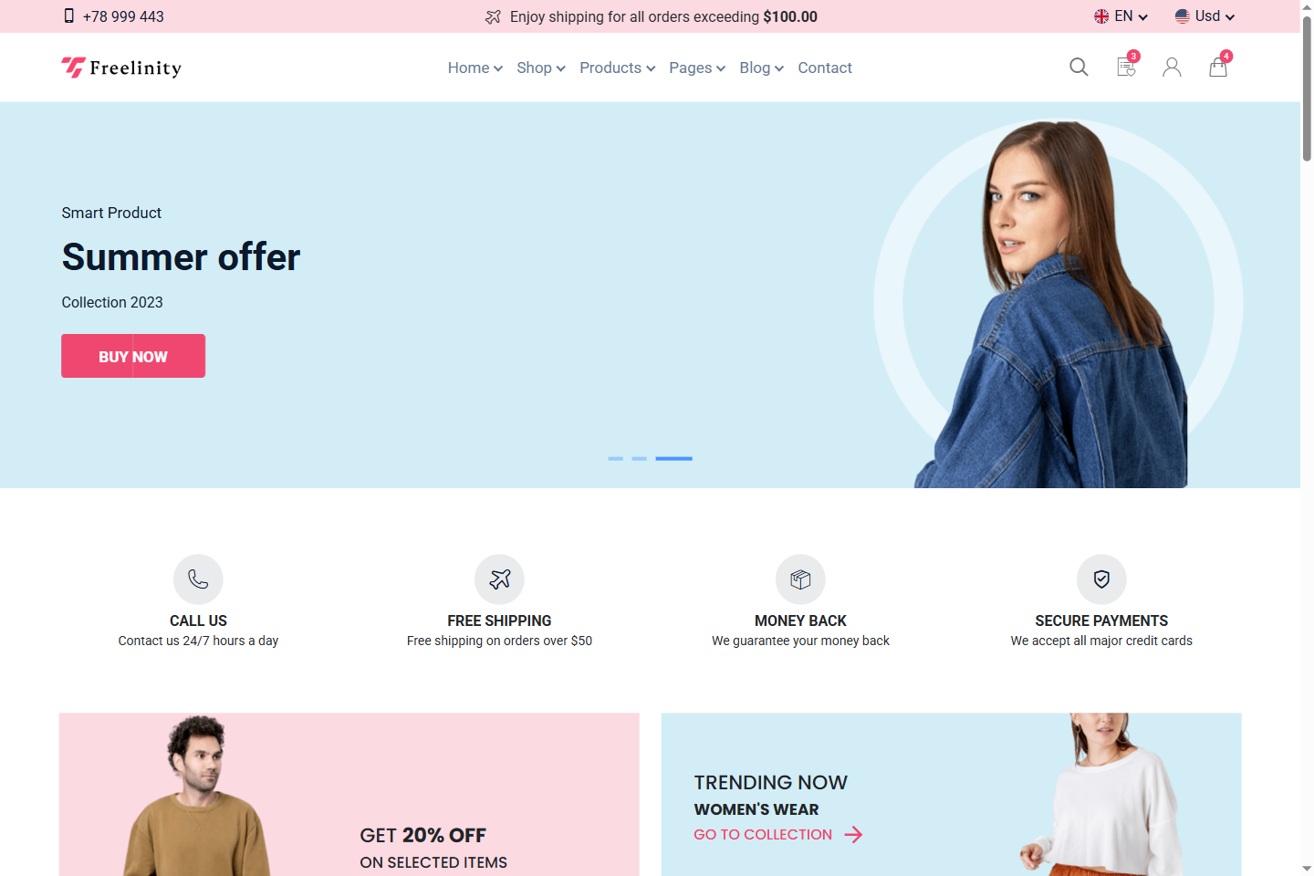 Aperçu du projet Freelinity